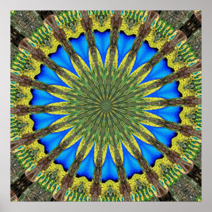 Affiche Kaleidoscope en plume de paon 3