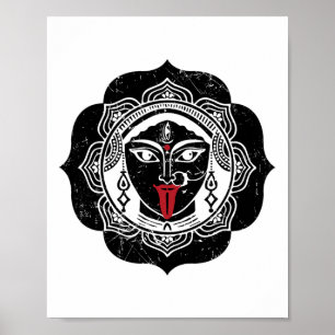 Affiche Kali déesse hindoue déesse indienne sacrée Yoga Pu