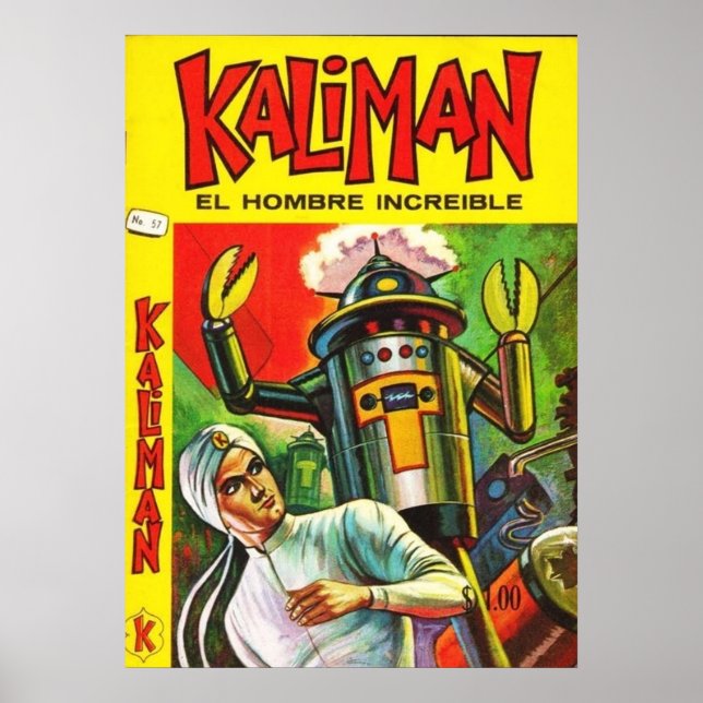 AFFICHE KALIMAN VS ROBOT (Devant)