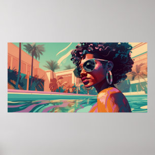 Affiche Kalisha nager dans le paradis