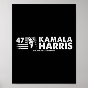 Affiche Kamala 47ème Président - Vote Harris (front& ;