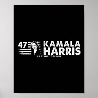 Affiche Kamala 47ème Président - Vote Harris (front&amp ; 