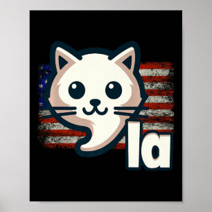 Affiche Kamala Cat Usa Drapeau politique Cat Premium