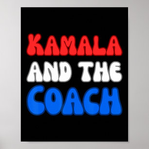 Affiche Kamala et le coach Harris Élection présidentielle