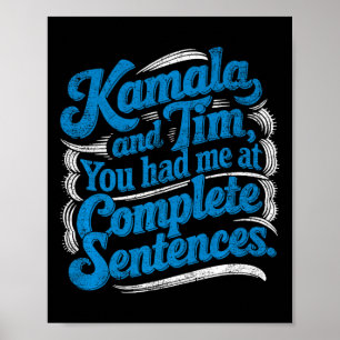 Affiche Kamala Et Tim Harris Wheimer Élection Présidentiel