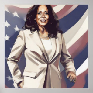 Affiche Kamala Harris 2024 1er Indian Black Melanin Sista