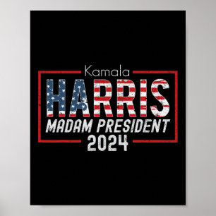 Affiche Kamala Harris 2024 Madame la Présidente Election C