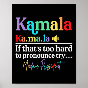 Affiche Kamala Harris 2024 Madame la Présidente Harris Vot