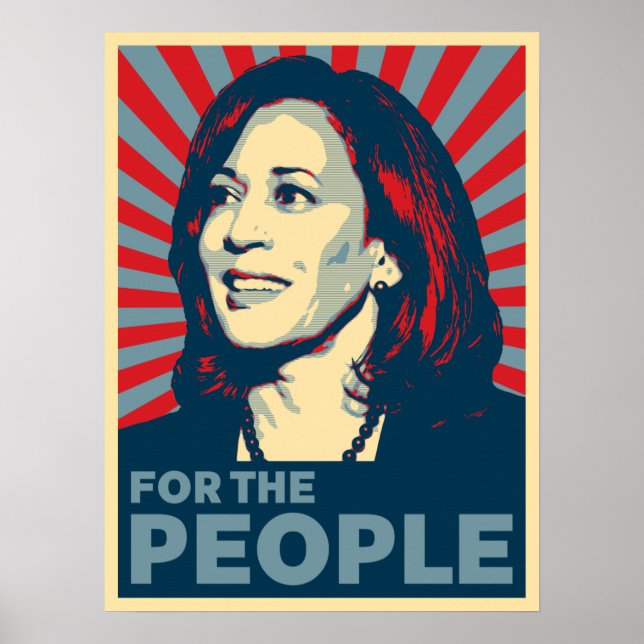 Affiche kamala Harris 2024 pour le peuple espère (Devant)