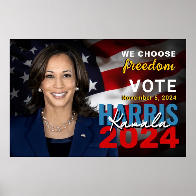 Affiche Kamala Harris 2024 Vote Patriotic Campaign (Devant)