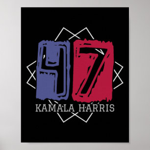 Affiche Kamala Harris 47 The President Of Usa America 2024