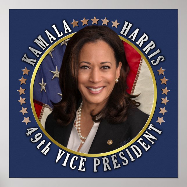 Affiche Kamala Harris 49e vice-présidente (Devant)