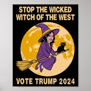 Affiche Kamala Harris Arrête La Mauvaise Sorcière De L'Occ