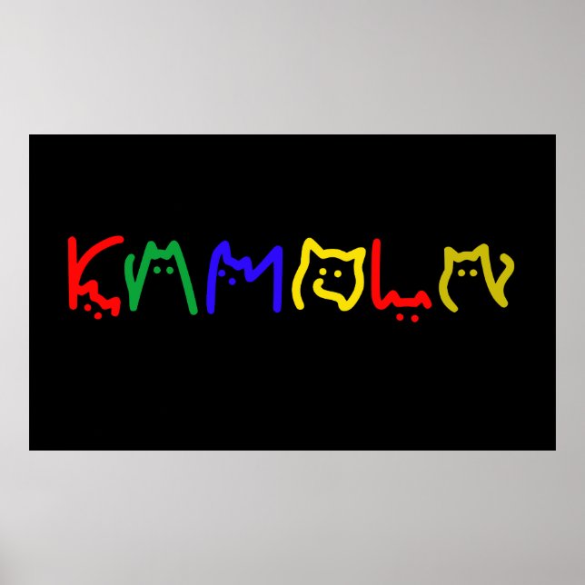 Affiche Kamala Harris - Cat Lettering (Devant)