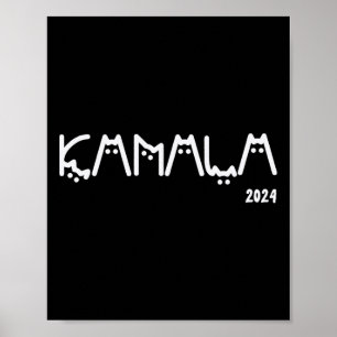 Affiche Kamala Harris Chat Laisser Positif Drôle