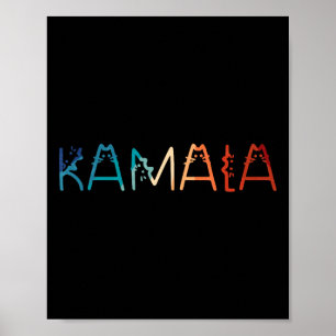 Affiche Kamala-harris Chat rétro Lettering Positive Funny