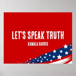 Affiche Kamala Harris Citation Parle Vérité