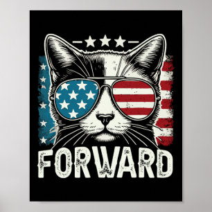 Affiche Kamala Harris, dame de chat sans enfants, en avant
