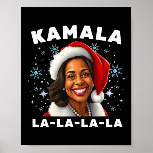 Affiche Kamala Harris drôle 2024 Noël Comma La Men Wo