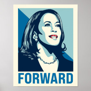Affiche Kamala Harris en avant 11x14