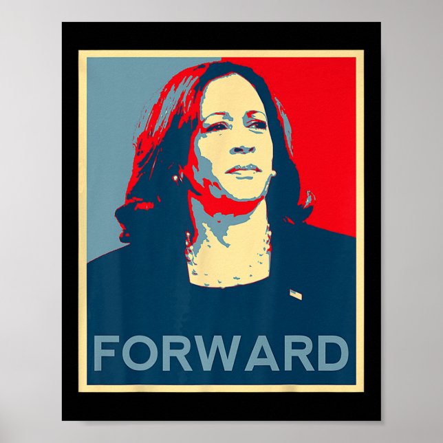 Affiche Kamala Harris en avant de l'élection présidentiell (Devant)