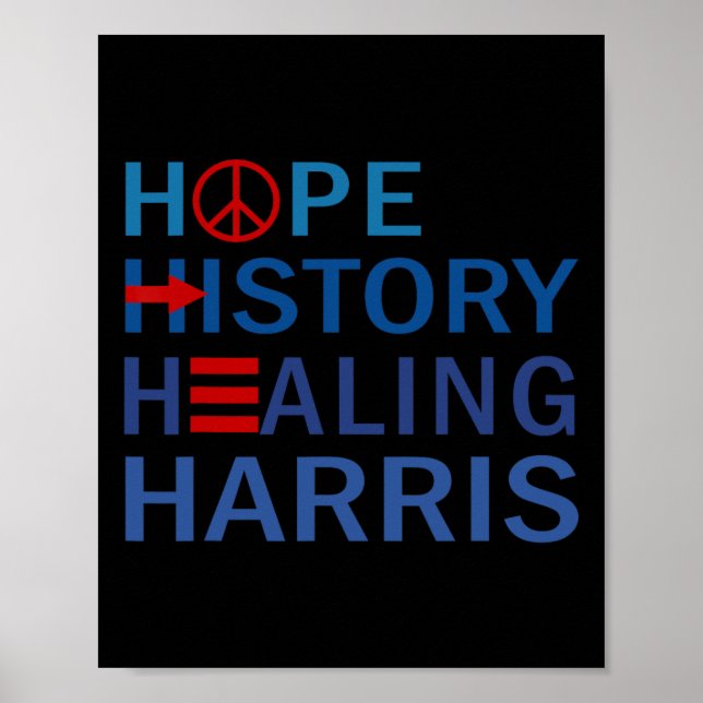 Affiche Kamala Harris Hope History Healing Harris Walz 202 (Devant)