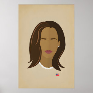 Affiche Kamala Harris, icône des femmes noires qui font l'
