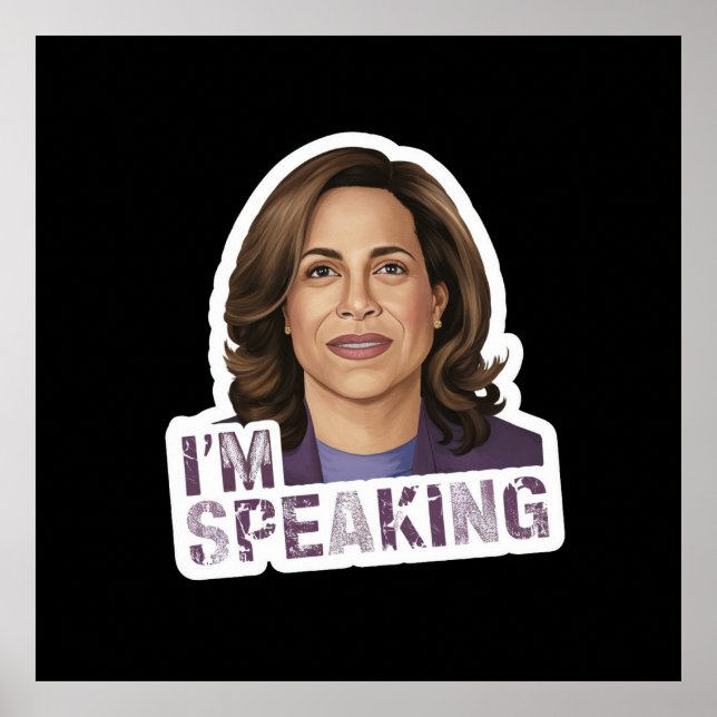 Affiche Kamala Harris Je Parle, Citation De Débat Historiq (Devant)