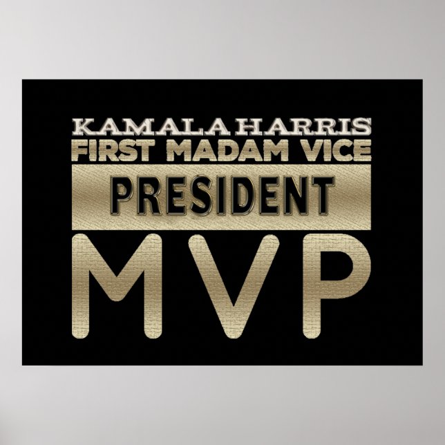 Affiche Kamala Harris Madame la Vice-présidente MVP (Devant)