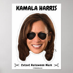 Affiche Kamala Harris Masque Halloween
