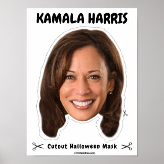 Affiche Kamala Harris Masque Halloween