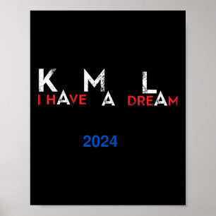 Affiche Kamala Harris Mlk Kml J'Ai Un Pres Électorale De R