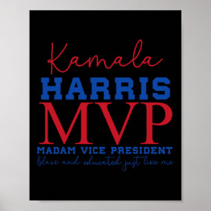 Affiche Kamala Harris Mvp Madame La Vice-Présidente Black 