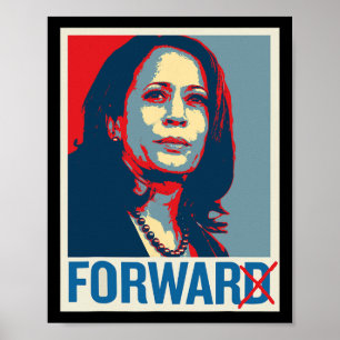 Affiche Kamala Harris pour la guerre et non pour l'avenir 