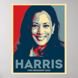 Affiche Kamala Harris pour le président 2024 - Hope