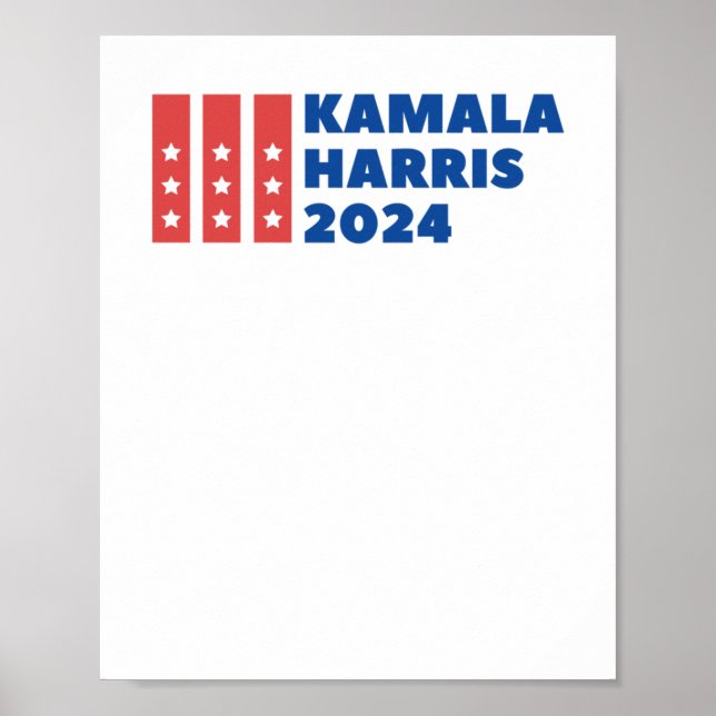 Affiche Kamala Harris Pour Président - Vote Élection Bleue (Devant)