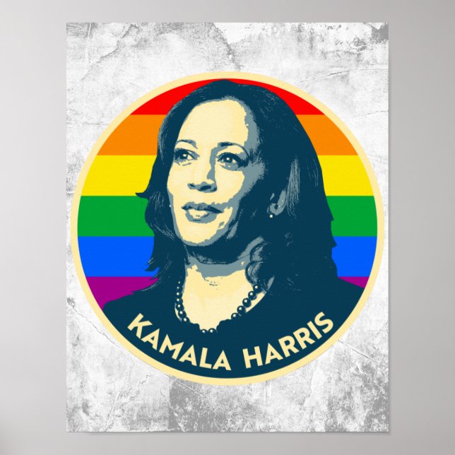 AFFICHE KAMALA HARRIS PRIDE BADGE (Devant)
