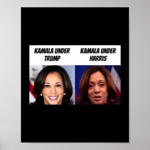 Affiche Kamala Harris sous Trump Drôle partisan de Trump