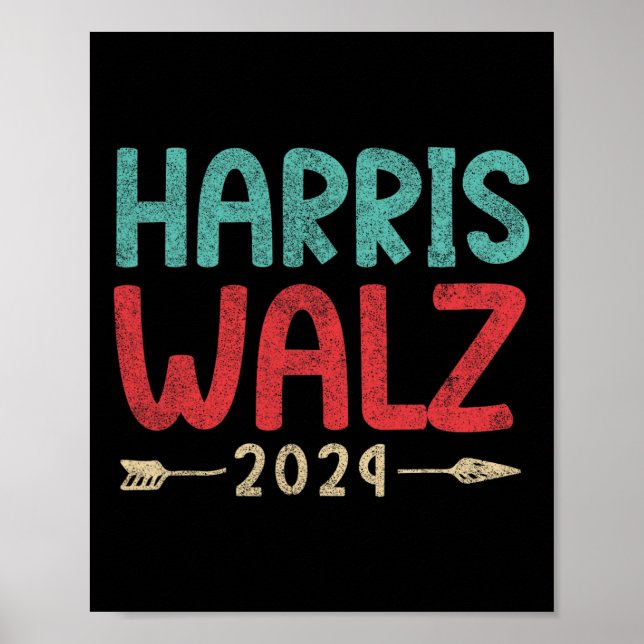 Affiche Kamala Harris Tim Walz Waltz Harris Walz Walz Walz (Devant)