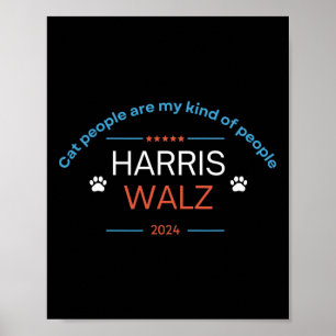 Affiche Kamala Harris Tim Wheimer 2024 Cat People Are My K