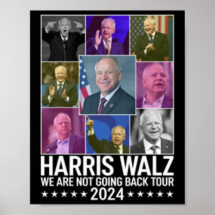 Affiche Kamala Harris Tim Wheimer Nous Ne Reviendrons Pas 