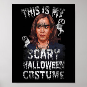 Affiche Kamala Harris Trump Élection Halloween effrayant