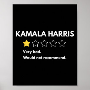 Affiche Kamala Harris Une évaluation de 1 étoile Très D Ne