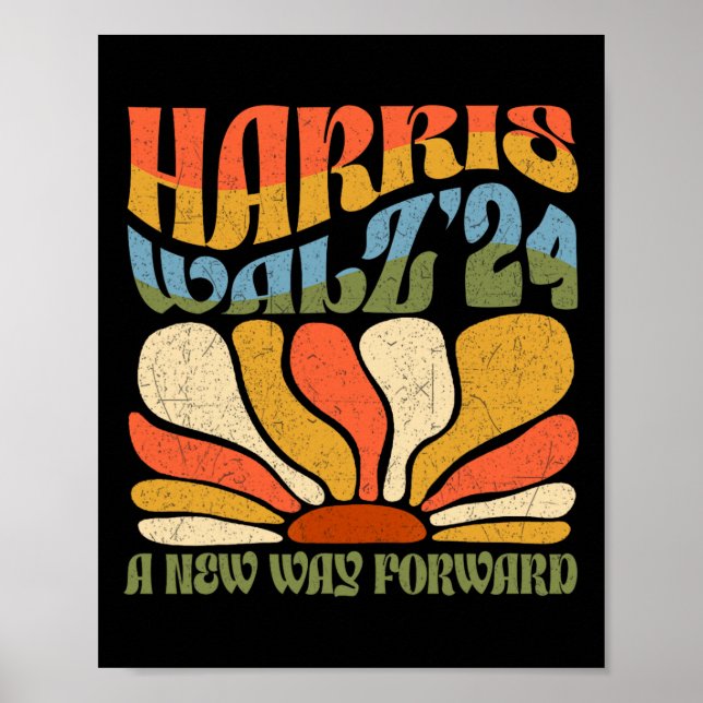 Affiche Kamala Harris Une Nouvelle Voie D'Avenir 2024 Boho (Devant)