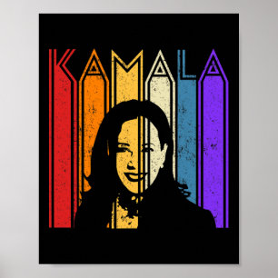 Affiche Kamala Harris Vintage Portrait Perturbé Harris 2