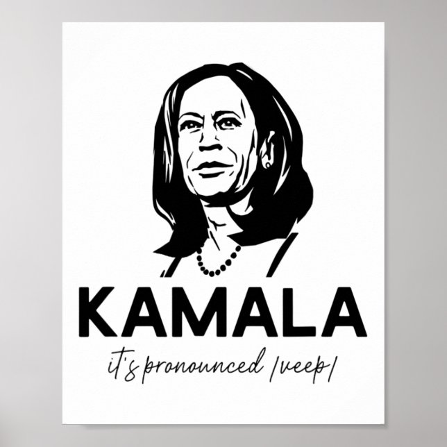 Affiche Kamala, le vice-président Harris est proclamé vice (Devant)