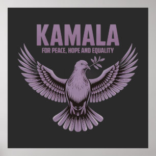 Affiche Kamala pour la paix, l'espoir et l'égalité Soutene