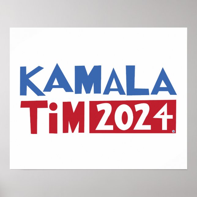 Affiche Kamala + Tim 2024 (Devant)