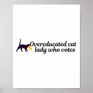 Affiche Kamala, un votant suréduqué, qui tient Trump