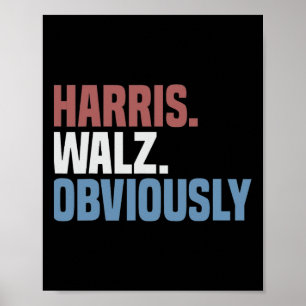 Affiche Kamala W Évidemment 2024 Harris Waltz 2024 Electio